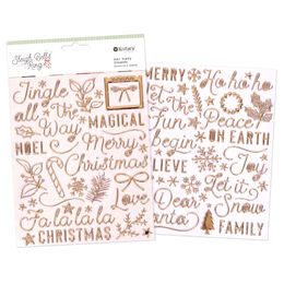Spellbinders - Rosie's Studio Sleigh Bells Ring Foil Puffy Stickers (2 sheets) 169424