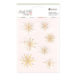 Spellbinders - Rosie's Studio Sleigh Bells Ring Stars Dimensional Acetate Stickers 169472