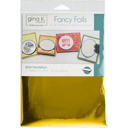 Gina K Designs Fancy Foil Deco Foil 6"X8" 12/Pkg - Wild Dandelion