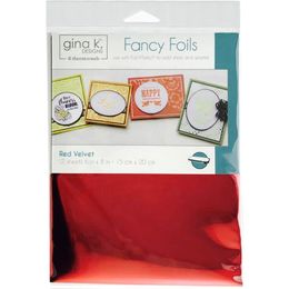 Gina K Designs Fancy Foil Deco Foil 6"X8" 12/Pkg - Red Velvet