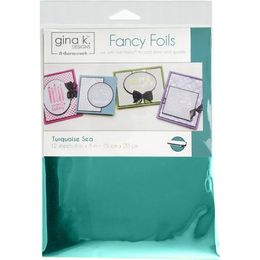 Gina K Designs Fancy Foil Deco Foil 6"X8" 12/Pkg - Turquoise Sea