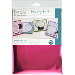 Gina K Designs Fancy Foil Deco Foil 6"X8" 12/Pkg - Passionate Pink