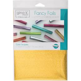 Gina K Designs Fancy Foil 6"X8" 12/Pkg - Gold Sequins