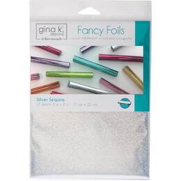 Gina K Designs Fancy Foil 6"X8" 12/Pkg - Silver Sequins