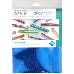 Gina K Designs Fancy Foil 6"X8" 12/Pkg - Brilliant Blue Holographic
