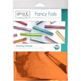 Gina K Designs Fancy Foil 6"X8" 12/Pkg - Dazzling Orange Holographic