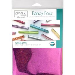 Gina K Designs Fancy Foil 6"X8" 12/Pkg - Twinkling Pink Holographic