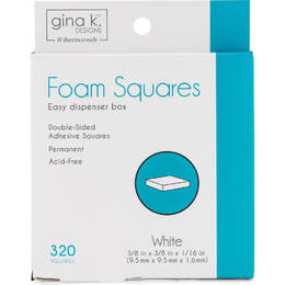 Gina K Designs Foam Squares - White, 320pcs