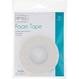 Gina K Designs FOAM TAPE 3/8" - White Double Sided Permanent Tape
