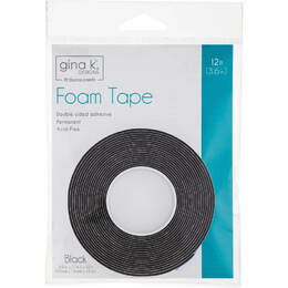 Gina K Designs FOAM TAPE 3/8" - BLACK Double Sided Permanent Tape