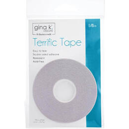 Gina K Designs TERRIFIC TAPE 1/8"- CLEAR Double Sided Photo Safe