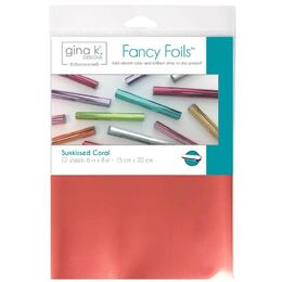 Gina K Designs Fancy Foil 6"X8" 12/Pkg - Sunkissed Coral (Matte Finish)