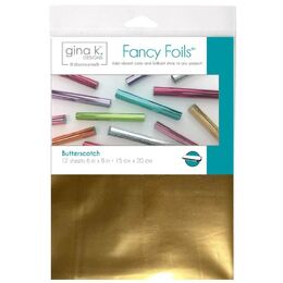 Gina K Designs Fancy Foil 6"X8" 12/Pkg - Butterscotch