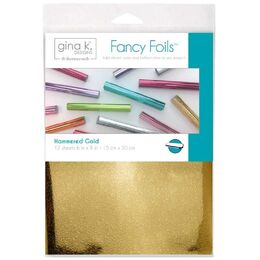 Gina K Designs Fancy Foil 6"X8" 12/Pkg - Hammered Gold