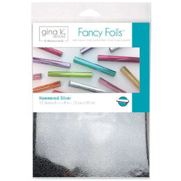 Gina K Designs Fancy Foil 6"X8" 12/Pkg - Hammered Silver