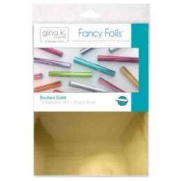 Gina K Designs Fancy Foil 6"X8" 12/Pkg - Brushed Gold (Matte Finish)