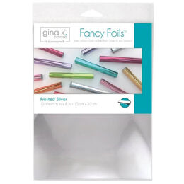 Gina K Designs Fancy Foil 6"X8" 12/Pkg - Frosted Silver (Matte Finish)