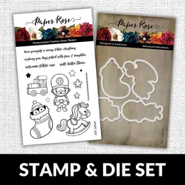 Paper Rose Dies & Stamps Bundle - Merry Little Christmas Ornaments