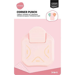 Vaessen Creative 3-in-1 Corner Punch (4-7-10mm) - Pink