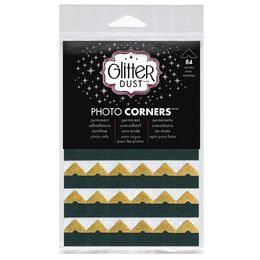 Glitter Dust Photo Corners, Gold 84pcs