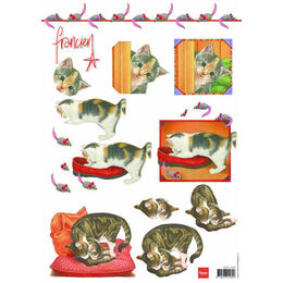 Marianne Design 3D Cutting Sheets - Cats 3DFK1233