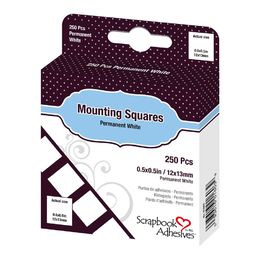 3L Adhesive Mounting Squares - Permanent White (250pc) 3L01603