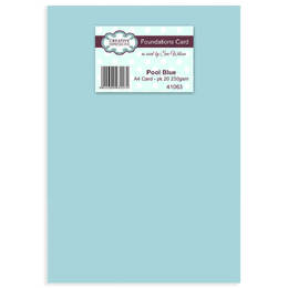 Creative Expressions Foundation Card - Pool Blue A4 (230gsm Pk20)