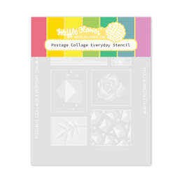 Waffle Flower Everyday Stencil - Postage Collage 421394
