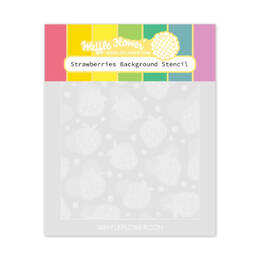 Waffle Flower Background Stencil - Strawberries 421497