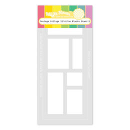 Waffle Flower Stencil - Postage Collage Slimline Blocks 421587