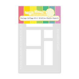 Waffle Flower Stencil - Postage Collage Mini Slimline Blocks 421589