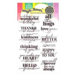 Waffle Flower Clear Stamps - Sweet Lattice Sentiments 421683