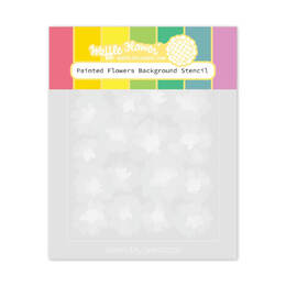 Waffle Flower Stencil - Painted Flowers Background 421685