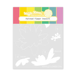 Waffle Flower Stencil - Painted Flower 421687