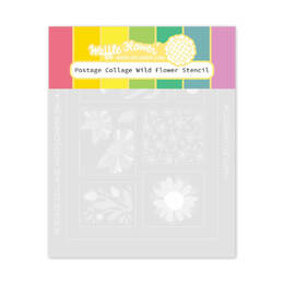 Waffle Flower Stencil - Postage Collage Wild Flower 421693