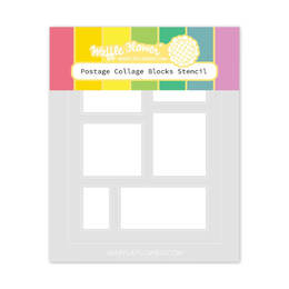 Waffle Flower Stencil - Postage Collage Blocks 421726
