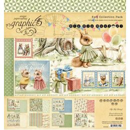 Graphic 45 Collection Pack 8"X8" - Hip Hip Hooray