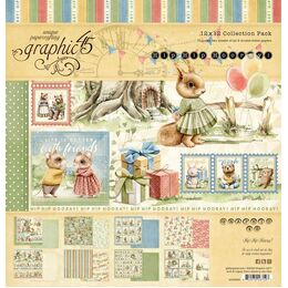 Graphic 45 Collection Pack 12"X12" - Hip Hip Hooray