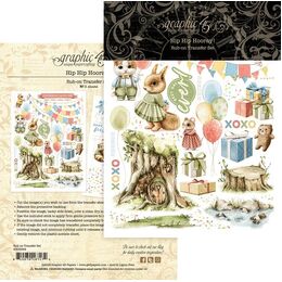 Graphic 45 Rub-On Transfers - Hip Hip Hooray