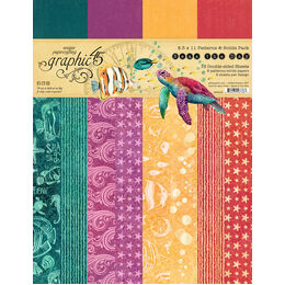 Graphic 45 Patterns & Solids Collection Pack 8.5"X11" - Seas The Day
