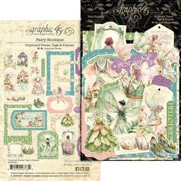 Graphic 45 Chipboard Die-Cuts - Tags & Frames, Fairy Boutique