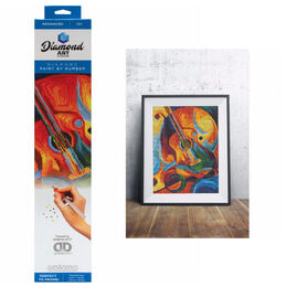 Leisure Arts Diamond Art Advanced Kit 14.57"X18.5" - Guitar