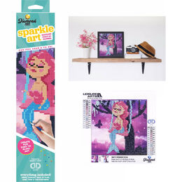 Leisure Arts Sparkle Art Diamond Paint Kit - Mermaid Swing (10.63”X10.63”)