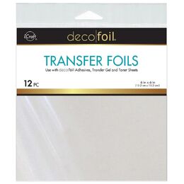 Deco Foil Transfer Sheets 6"x 6" 12/Pkg - Blizzard