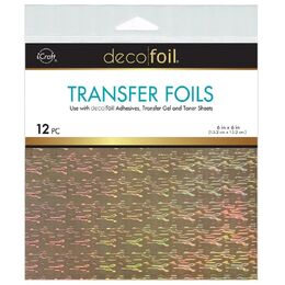 Deco Foil Transfer Sheets 6"x 6" 12/Pkg - Firelight
