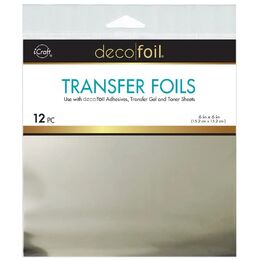 Deco Foil Transfer Sheets 6"x 6" 12/Pkg - Birch