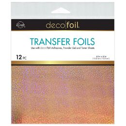 Deco Foil Transfer Sheets 6"x 6" 12/Pkg - Sparkling Cider