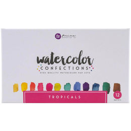 Prima Watercolor Confections Watercolor Pans 12/Pkg - Tropicals
