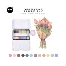 Prima Watercolor Confections Watercolor Pans 12/Pkg - Vintage Pastel