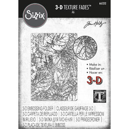 Sizzix 3-D Texture Fades Embossing Folder - Foliage by Tim Holtz 665252